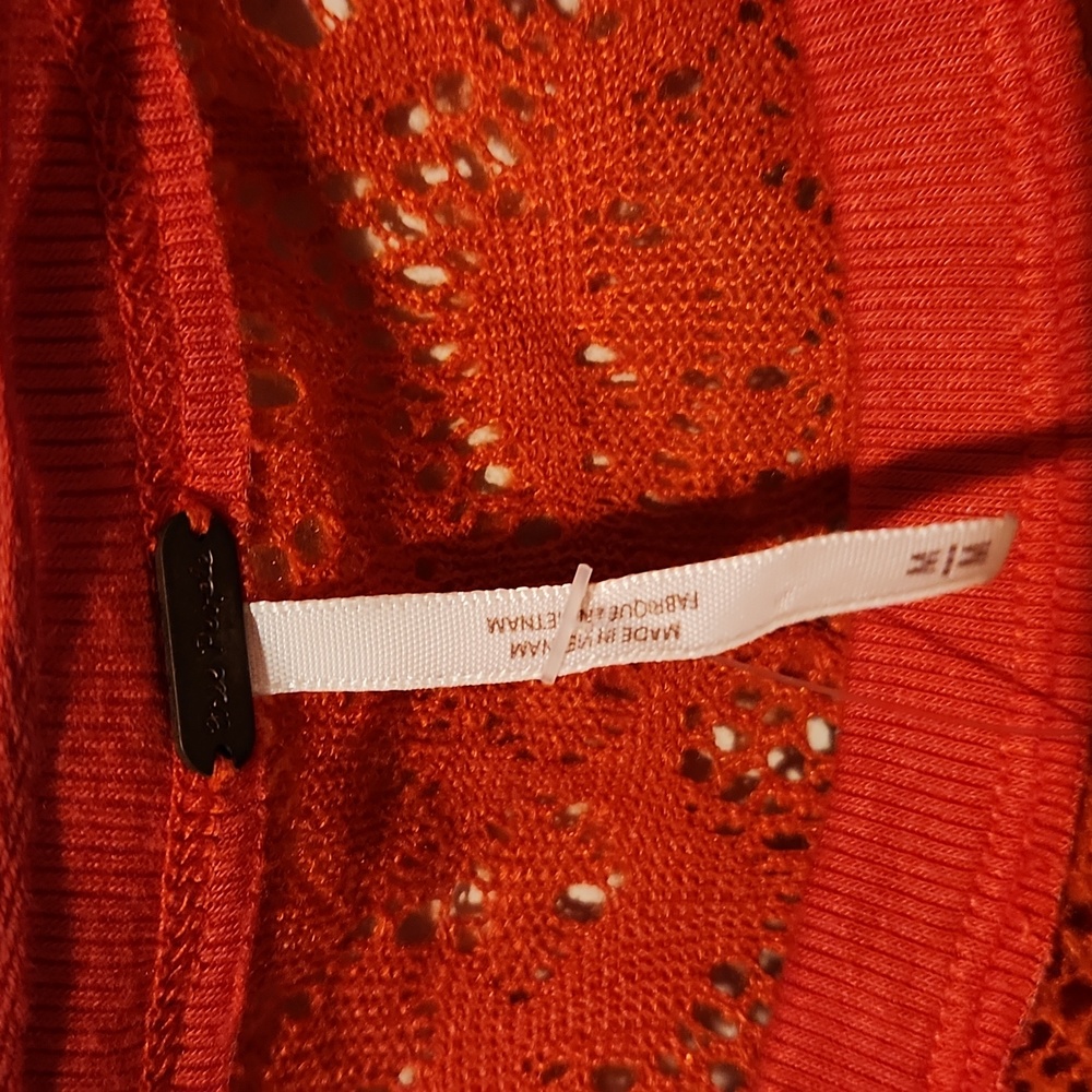 ❤️ FREE PEOPLE NOT COLD IN THIS LACE TOP, VIBRANT ORANGE, MEDIUM - Picture 8 of 15